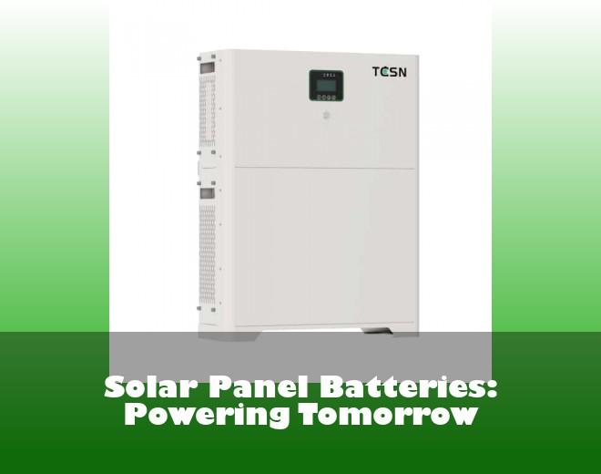 Solar Panel Batteries: Powering Tomorrow